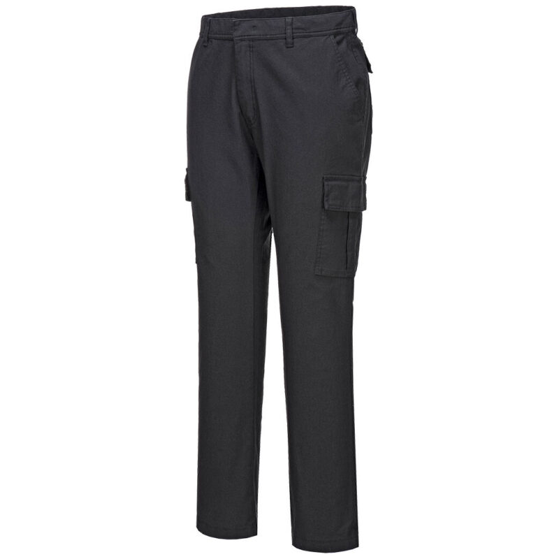 Portwest Stretch Slim Combat Trousers - Black Short