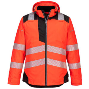 Portwest PW3 Hi-Vis Winter Jacket - Orange/Black