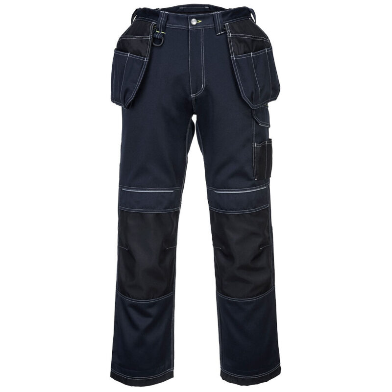 Portwest PW3 Holster Work Trousers - Navy/Black Short