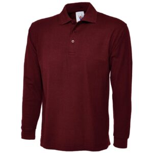 Uneek UC113 Longsleeve Poloshirt - White