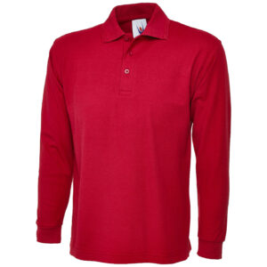 Uneek UC113 Longsleeve Poloshirt - White