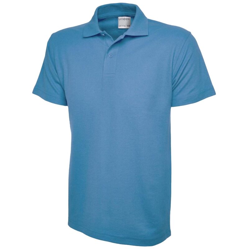Uneek UC116 Children's Ultra Cotton Poloshirt - Sky