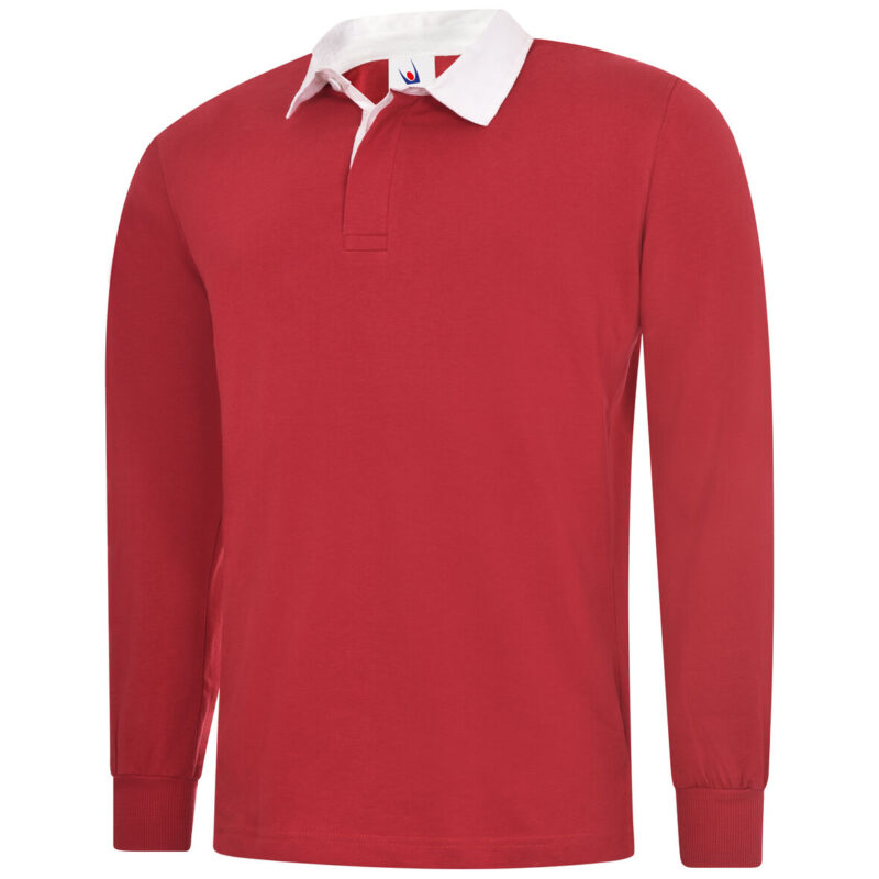 Uneek UC402 Classic Rugby Shirt - Red
