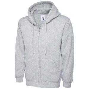 Uneek UC504 Adults Classic Full Zip Hooded Sweatshirt - Royal