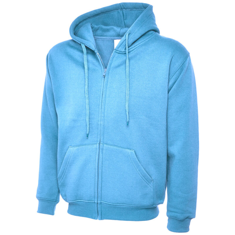 Uneek UC504 Adults Classic Full Zip Hooded Sweatshirt - Sky