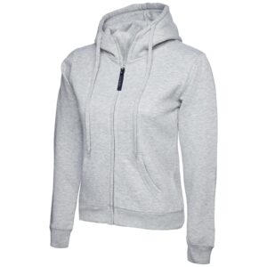 Uneek UC505 Ladies Classic Full Zip Hooded Sweatshirt - Pink