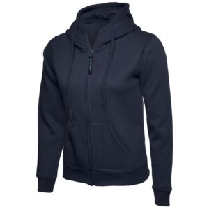 Uneek UC505 Ladies Classic Full Zip Hooded Sweatshirt - Pink