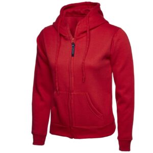 Uneek UC505 Ladies Classic Full Zip Hooded Sweatshirt - Pink