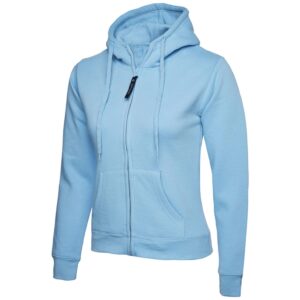 Uneek UC505 Ladies Classic Full Zip Hooded Sweatshirt - Pink