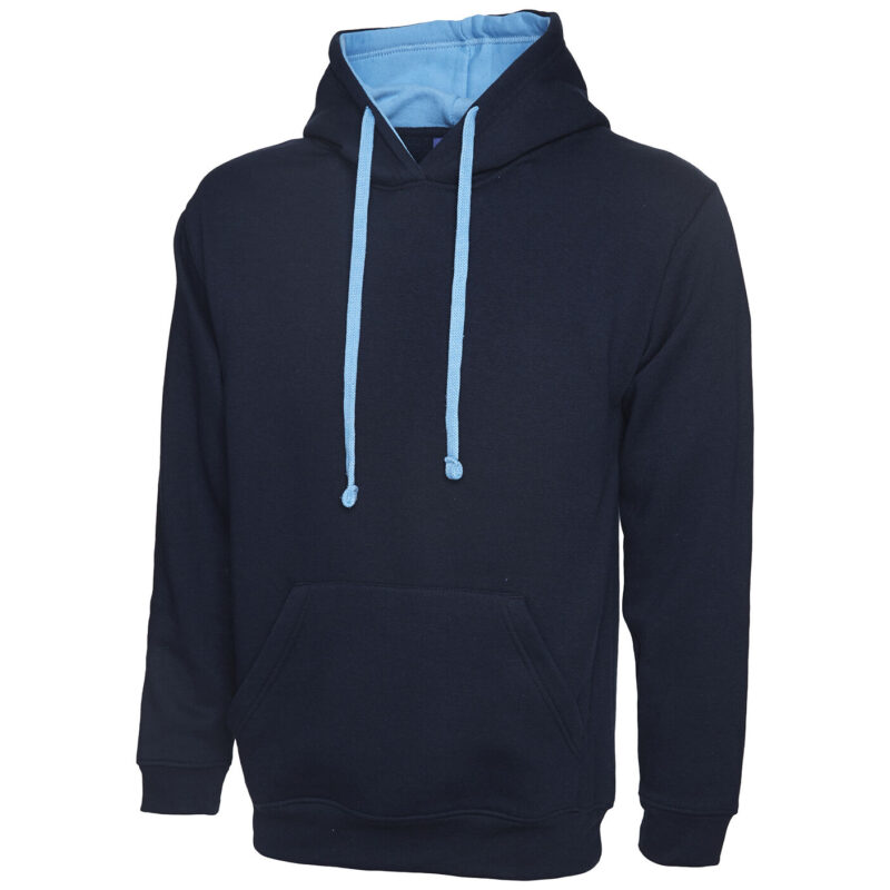 Uneek UC507 Contrast Hooded Sweatshirt