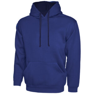 Uneek UC507 Contrast Hooded Sweatshirt - Fuchsia/Heather Grey
