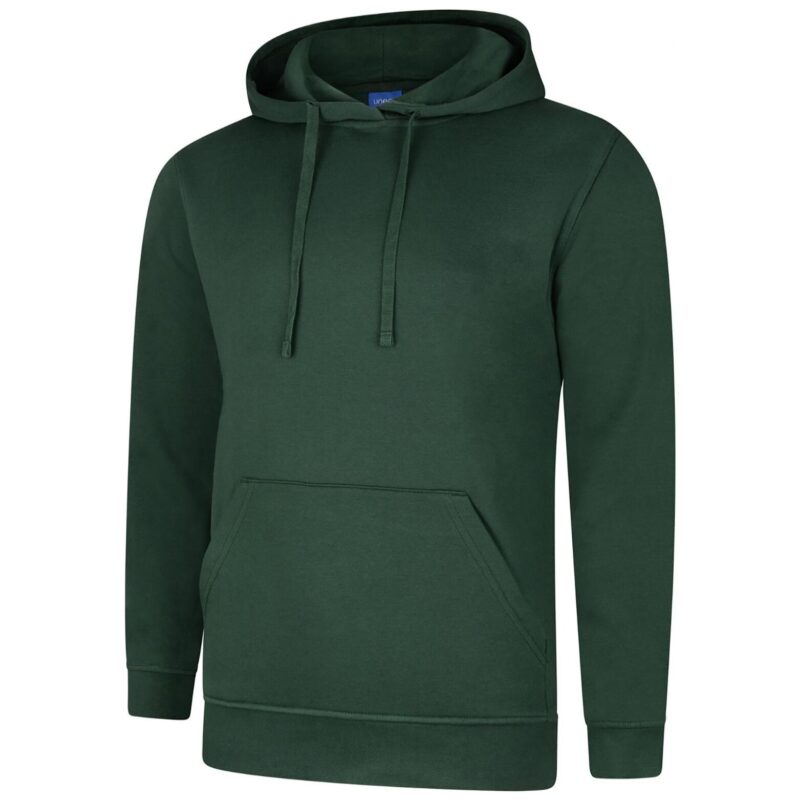 Uneek UC509 Deluxe Hooded Sweatshirt - Bottle Green
