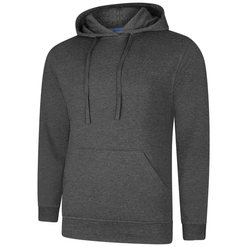 Uneek UC509 Deluxe Hooded Sweatshirt - Charcoal