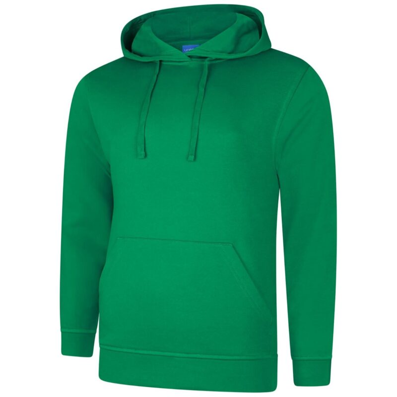 Uneek UC509 Deluxe Hooded Sweatshirt - Kelly Green
