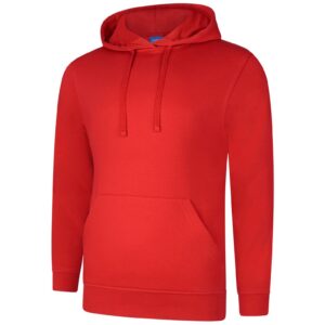 Uneek UC509 Deluxe Hooded Sweatshirt - Sizzling Red