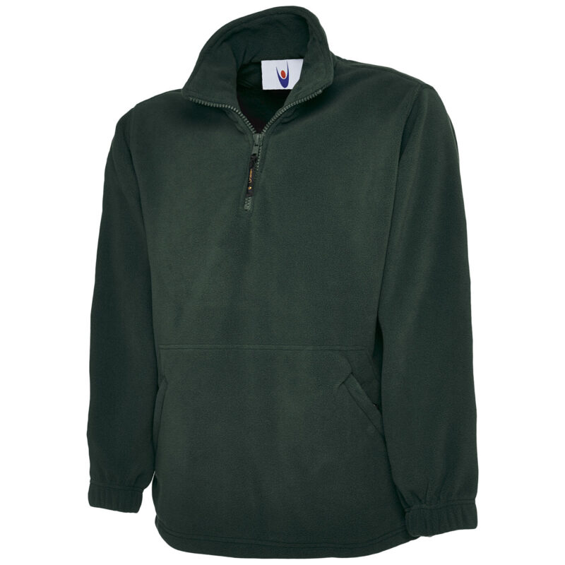 Uneek UC602 Premium 1/4 Zip Micro Fleece Jacket - Bottle Green