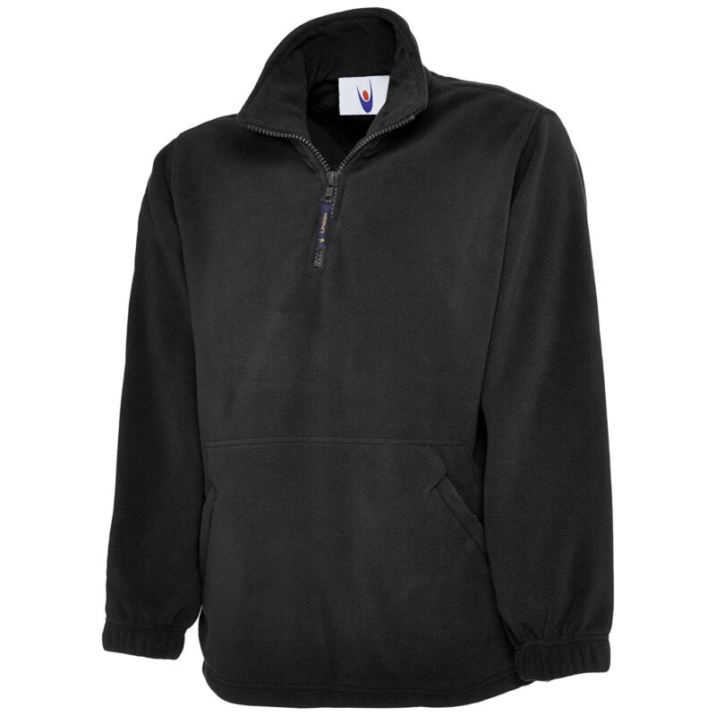 Uneek UC602 Premium 1/4 Zip Micro Fleece Jacket - Black