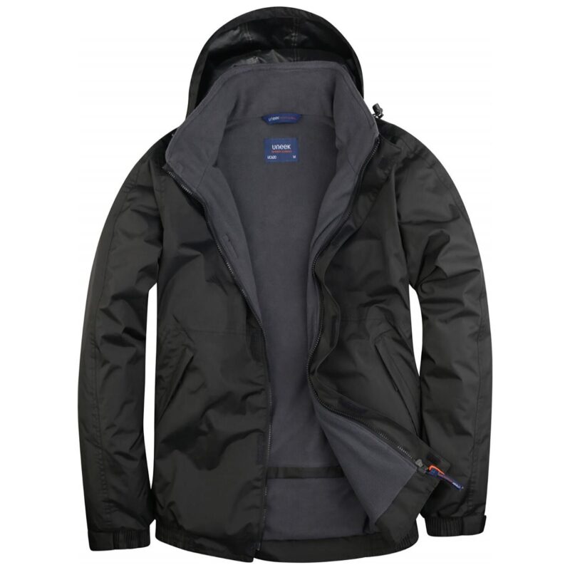 Uneek UC620 Premium Outdoor Jacket - Black/Grey