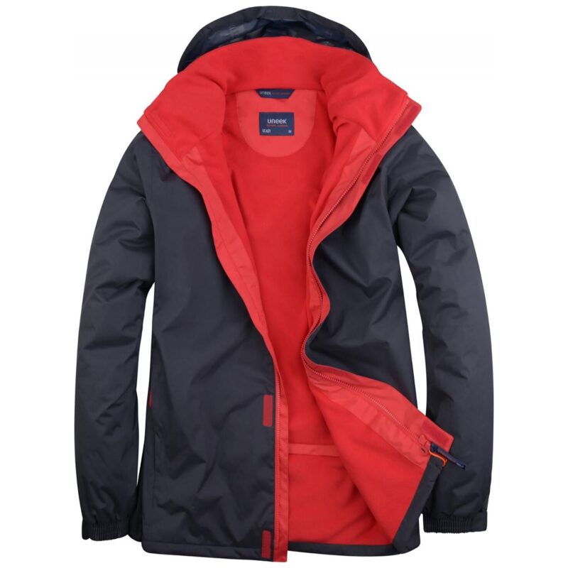 Uneek UC621 Deluxe Outdoor Jacket - Navy/Red