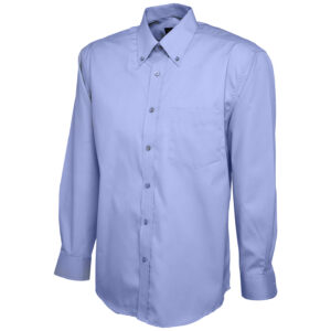 Uneek UC701 Mens Pinpoint Oxford Full Sleeve Shirt - Black