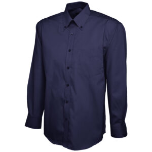 Uneek UC701 Mens Pinpoint Oxford Full Sleeve Shirt - Black