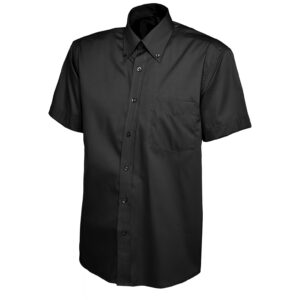 Uneek UC702 Mens Pinpoint Oxford Half Sleeve Shirt - Charcoal