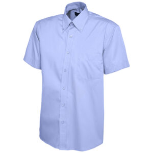 Uneek UC702 Mens Pinpoint Oxford Half Sleeve Shirt - Charcoal
