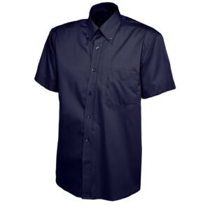 Uneek UC702 Mens Pinpoint Oxford Half Sleeve Shirt - Charcoal