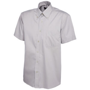 Uneek UC702 Mens Pinpoint Oxford Half Sleeve Shirt - Charcoal