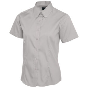 Uneek UC704 Ladies Pinpoint Oxford Half Sleeve Shirt - Black