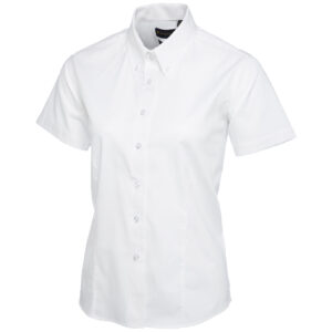 Uneek UC704 Ladies Pinpoint Oxford Half Sleeve Shirt - Black