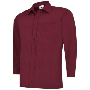 Uneek UC709 Mens Poplin Full Sleeve Shirt - Pink