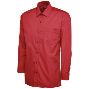 Uneek UC709 Mens Poplin Full Sleeve Shirt - Pink