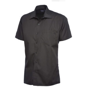 Uneek UC710 Mens Poplin Half Sleeve Shirt - Red