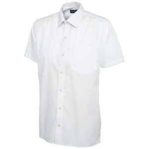 Uneek UC710 Mens Poplin Half Sleeve Shirt - Red