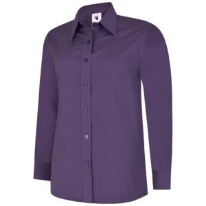 Uneek UC711 Ladies Poplin Full Sleeve Shirt - Lime
