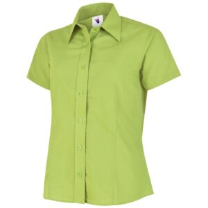 Uneek UC712 Ladies Poplin Half Sleeve Shirt - White