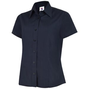 Uneek UC712 Ladies Poplin Half Sleeve Shirt - White