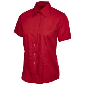 Uneek UC712 Ladies Poplin Half Sleeve Shirt - White
