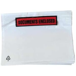 documents enclosed printed clear wallet for a4 size pack of 500