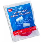 corded ear plugs in plastic pouch