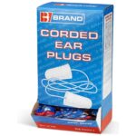corded ear plugs in packaging