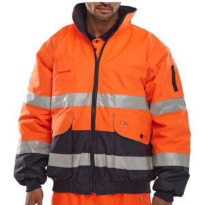 orange and navy hi vis jacket
