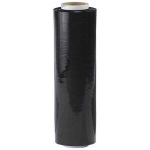 Heavy Duty Shrink Pallet Wrap Cling Film Black 400mm 250m 17mu Stretch Packaging