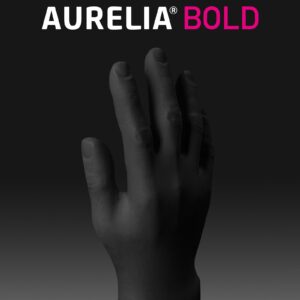 Aurelia Bold Black Disposable Nitrile Gloves - Medical Grade - Powder Free