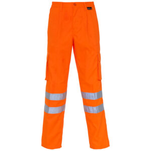 Supertouch Hi Vis Orange Combat Trousers Knee Band