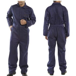 click workwear cotton drill boilersuit in navy
