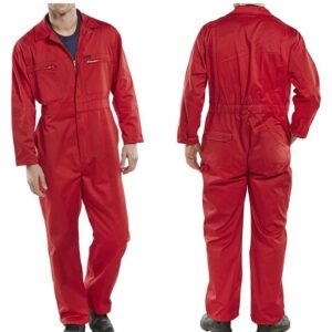click workwear heavy duty boiler suit in red
