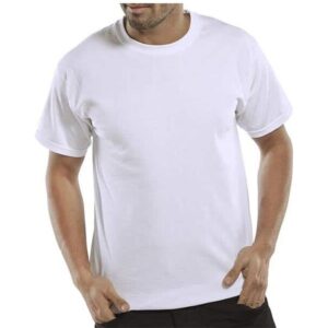 click workwear heavyweight tshirt in white
