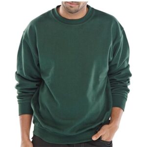 click workwear polycotton sweatshirt in green
